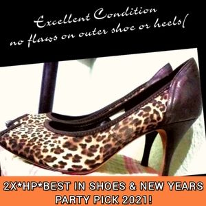 ❀➤Donald J Pliner Animal Print heel Great Cond.
